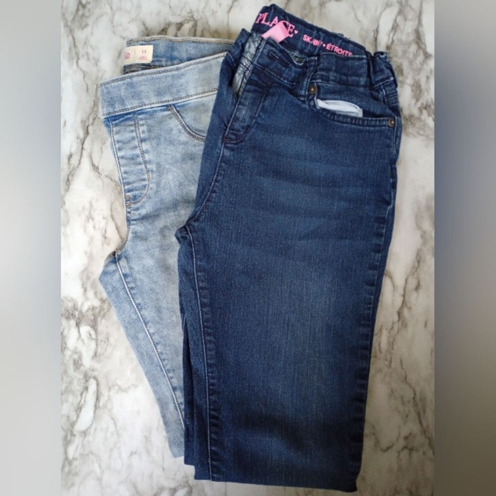 (Bundle) 2 Denim Skinny Jeans Size 14